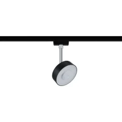 LED-Spottivalaisin kiskoon Paulmann URail Circle 147mm 4000K himmennettävä mattamusta/kromi
