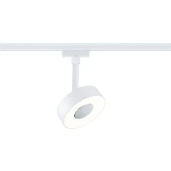 LED-spottivalaisin kiskoon Paulmann URail Circle Ø100mm 3-Step-Dim 210lm 5W 3000K himmennettävä signaalivalkoinen