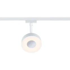 LED-spottivalaisin kiskoon Paulmann URail Circle Ø100mm 3-Step-Dim 210lm 5W 3000K himmennettävä signaalivalkoinen