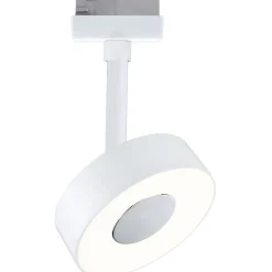 LED-spottivalaisin kiskoon Paulmann URail Circle Ø100mm 3-Step-Dim 210lm 5W 3000K himmennettävä signaalivalkoinen