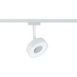 LED-spottivalaisin kiskoon Paulmann URail Circle Ø100mm 3-Step-Dim 220lm 5W 4000K himmennettävä signaalivalkoinen
