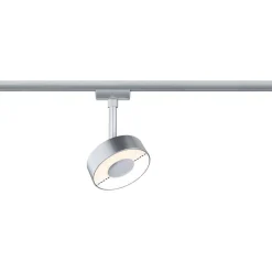 LED-spottivalaisin kiskoon Paulmann URail Circle, säädettävä värilämpötila, mattakromi