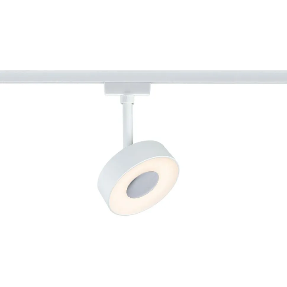 LED-spottivalaisin kiskoon Paulmann URail Circle, säädettävä värilämpötila, mattakromi