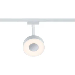 LED-spottivalaisin kiskoon Paulmann URail Circle, säädettävä värilämpötila, mattakromi