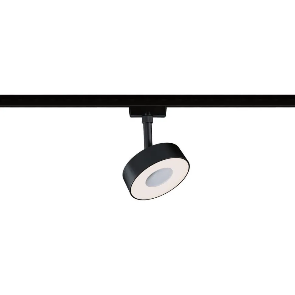 LED-spottivalaisin kiskoon Paulmann URail Circle, säädettävä värilämpötila, mattakromi