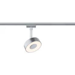 LED-spottivalaisin kiskoon Paulmann URail Circle, säädettävä värilämpötila, mattakromi
