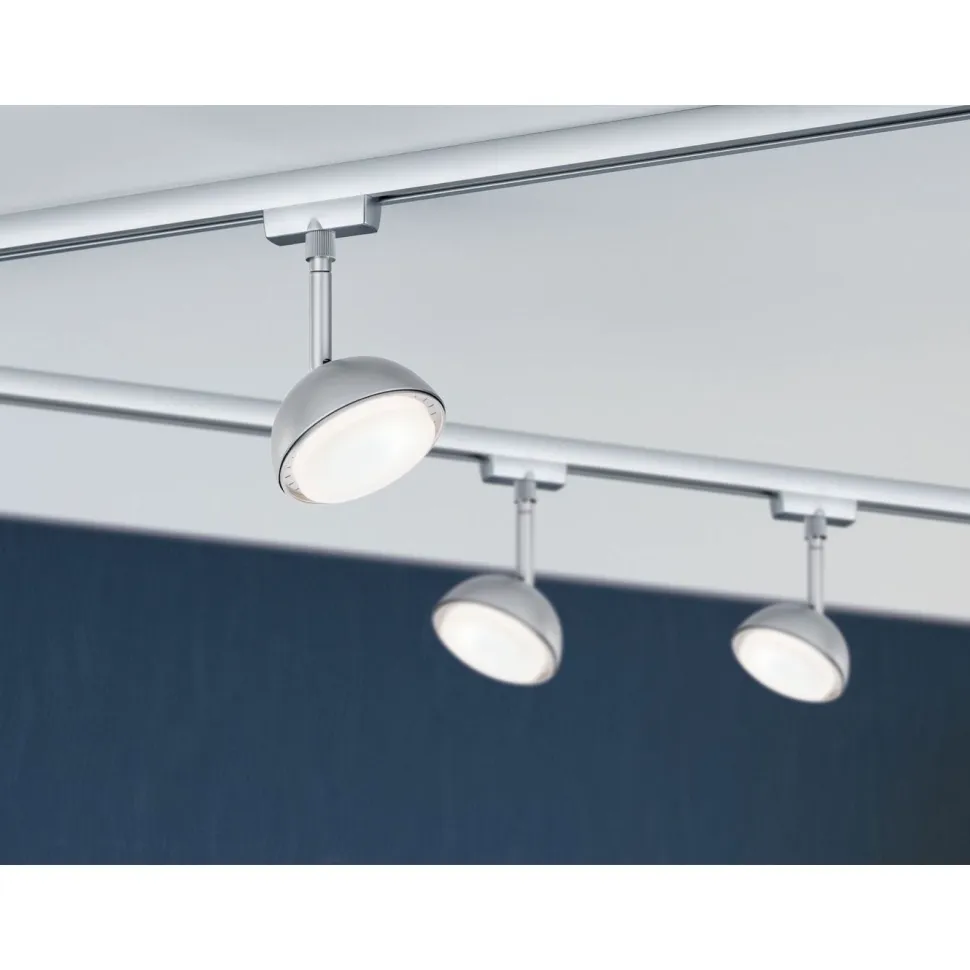 LED-spottivalaisin kiskoon Paulmann URail Hemi, 3000K, mattakromi