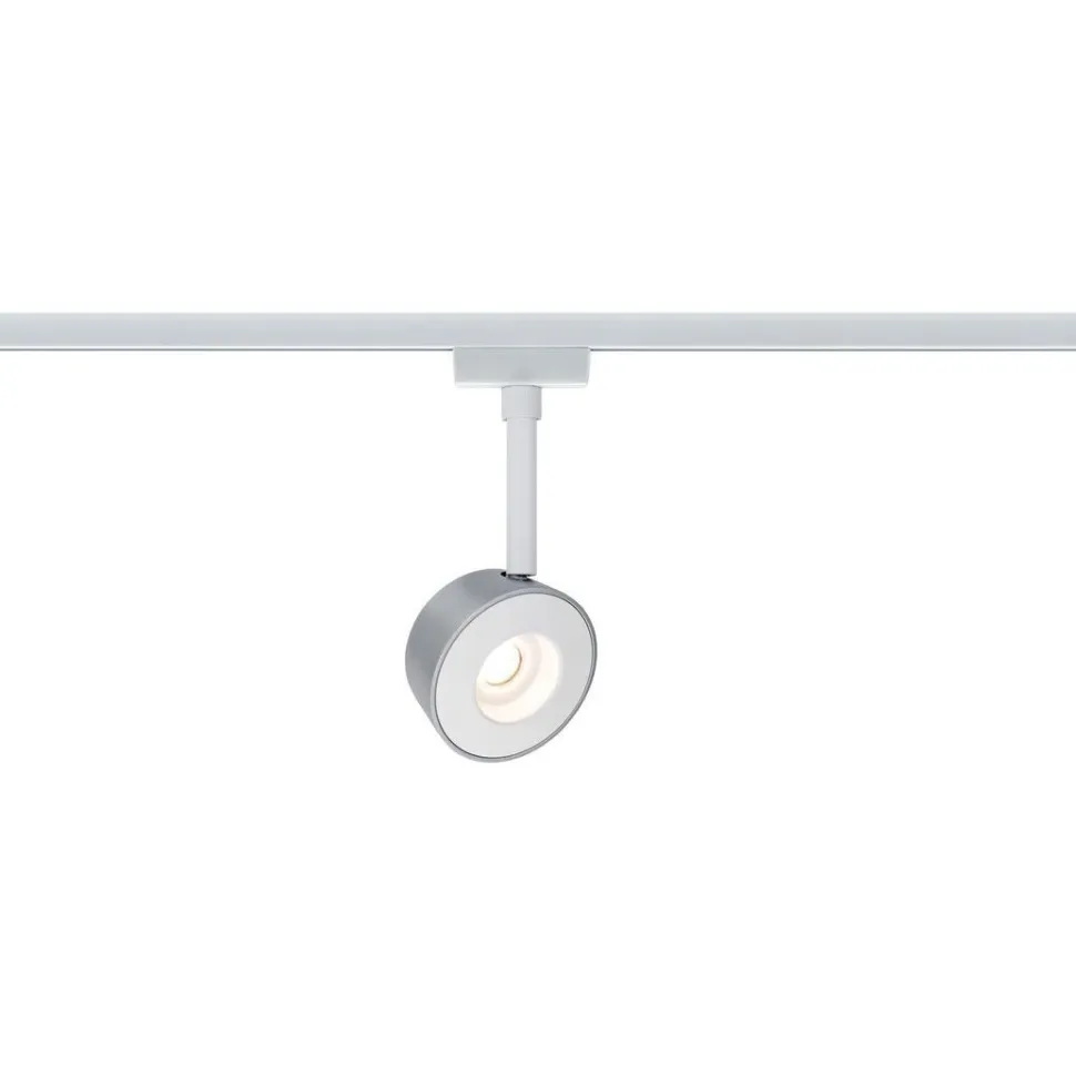 LED-spottivalaisin kiskoon Paulmann URail Pellet, 2700K, himmennettävä, mattakromi