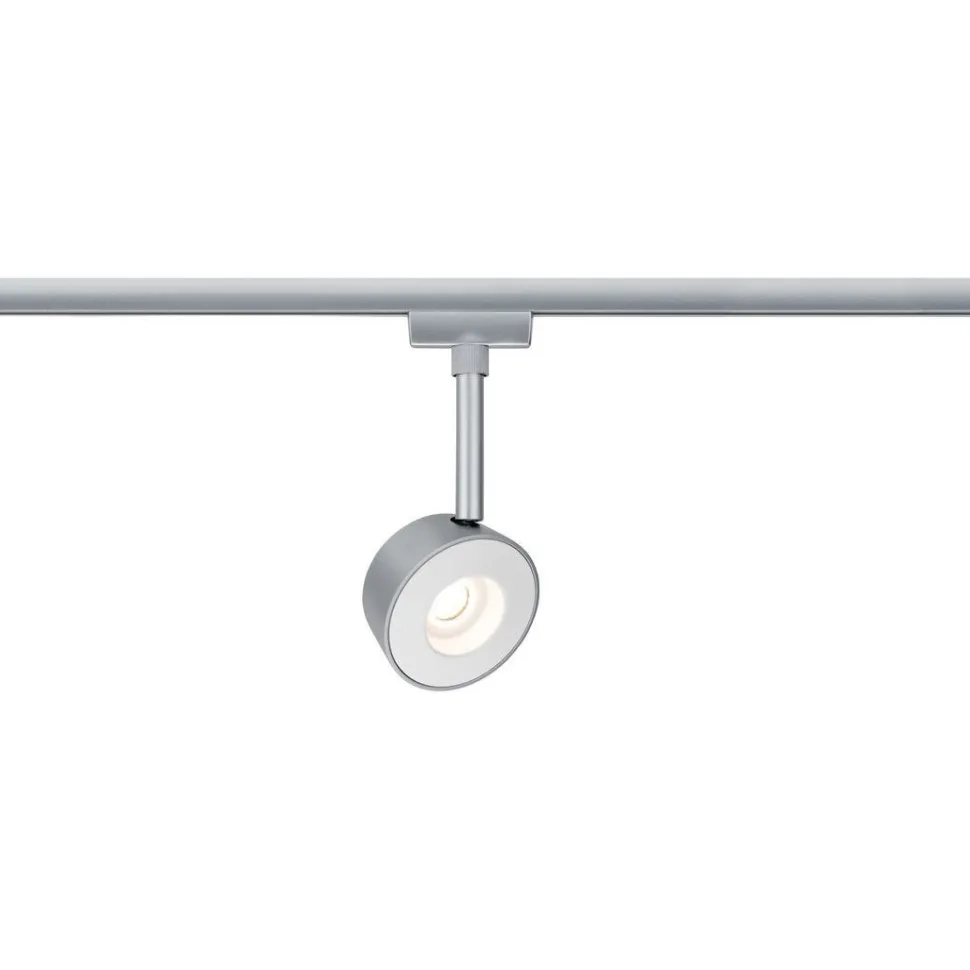 LED-spottivalaisin kiskoon Paulmann URail Pellet, 2700K, himmennettävä, mattakromi