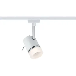 LED-spottivalaisin kiskoon Paulmann URail Pipe, GU10, max.10W, himmennettävä, valkoinen/kromi