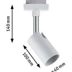 LED-spottivalaisin kiskoon Paulmann URail Pure I, GU10, max.10W, himmennettävä, mattakromi