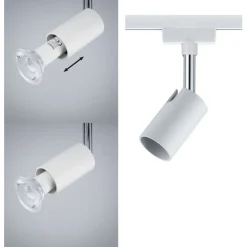 LED-spottivalaisin kiskoon Paulmann URail Pure I, GU10, max.10W, himmennettävä, mattakromi