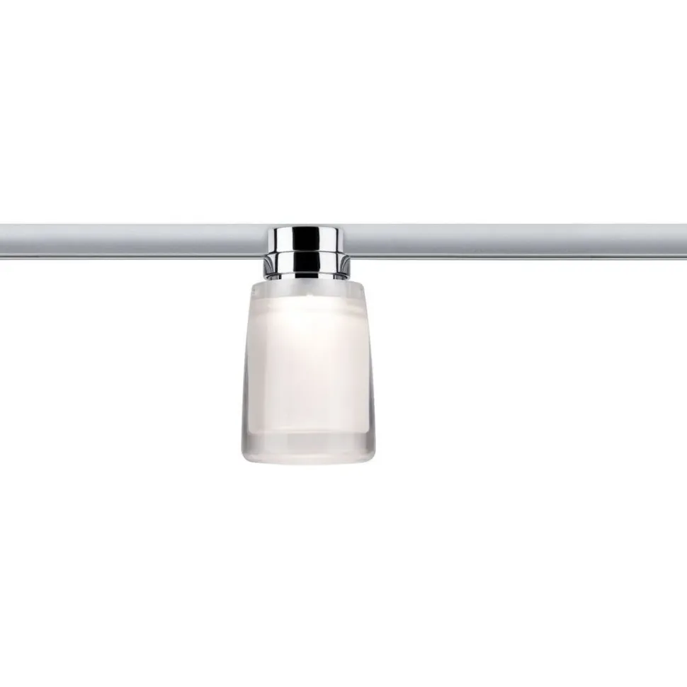 LED-spottivalaisin kiskoon Paulmann URail Safira, 2700K, himmennettävä, kromi