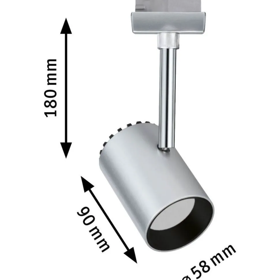 LED-spottivalaisin kiskoon Paulmann URail Shine, 2700K, mattakromi