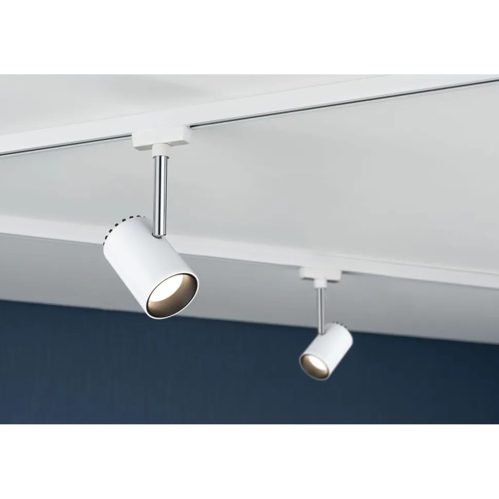 LED-spottivalaisin kiskoon Paulmann URail Shine, 2700K, mattakromi