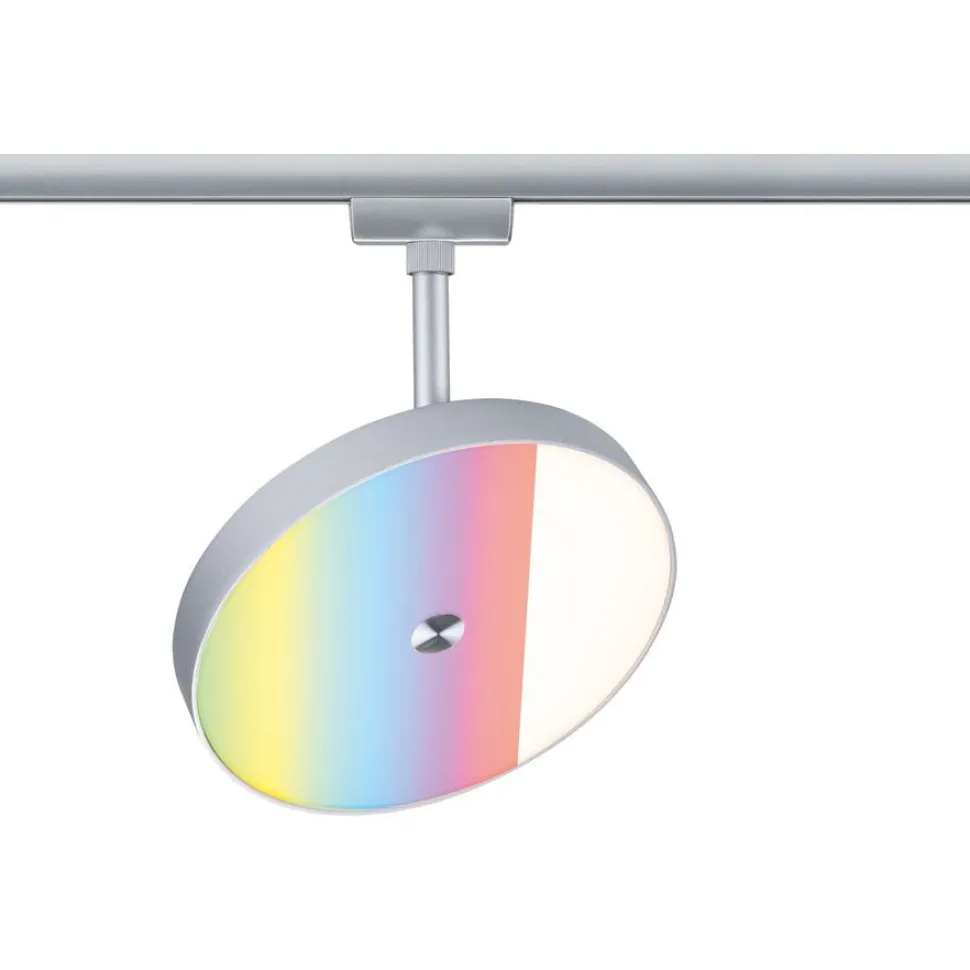 LED-spottivalaisin kiskoon Paulmann URail Smart Home Zigbee 3.0 Hildor, Ø18cm, 500lm, 7.5W, RGBW+, himmennettävä, 230V, mattamusta