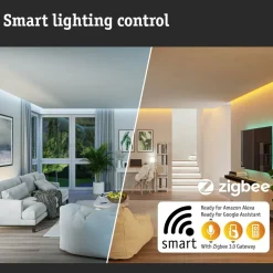 LED-spottivalaisin kiskoon Paulmann URail Smart Home Zigbee 3.0 Hildor, Ø18cm, 500lm, 7.5W, RGBW+, himmennettävä, 230V, mattamusta