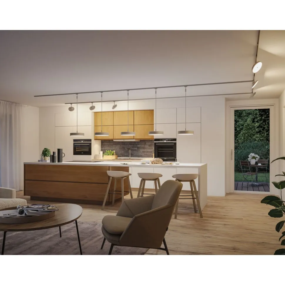 LED-spottivalaisin kiskoon Paulmann URail Smart Home Zigbee 3.0 Hildor, Ø18cm, 500lm, 7.5W, RGBW+, himmennettävä, 230V, mattamusta