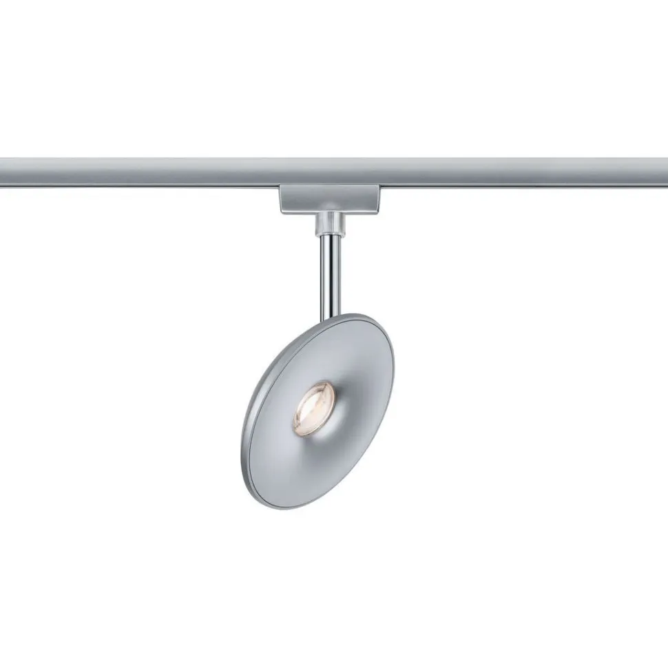 LED-spottivalaisin kiskoon Paulmann URail Sphere, 2700K, himmennettävä, mattakromi