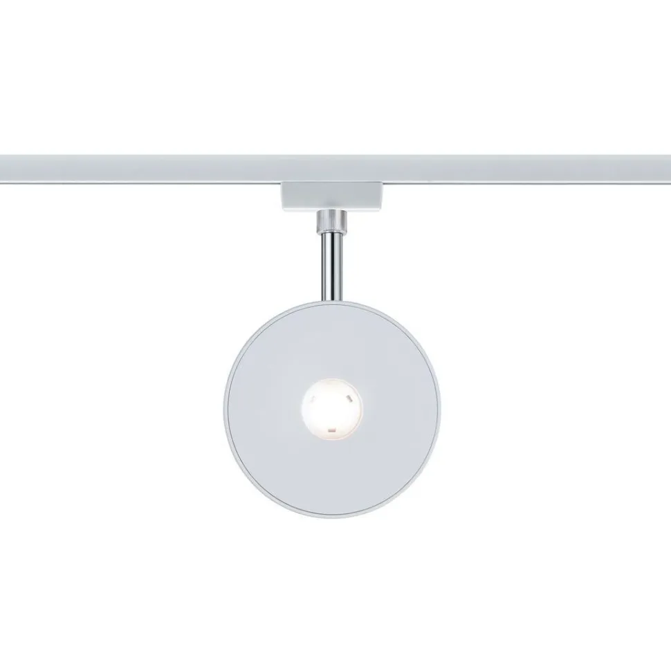 LED-spottivalaisin kiskoon Paulmann URail Sphere, 2700K, himmennettävä, mattakromi