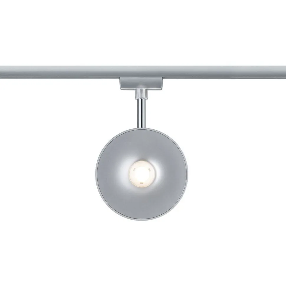 LED-spottivalaisin kiskoon Paulmann URail Sphere, 2700K, himmennettävä, mattakromi