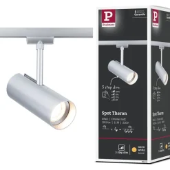 LED-spottivalaisin kiskoon Paulmann URail Theron, Ø6.2cm, 1100lm, 11W, 4000K, himmennettävä, 230V, mattamusta