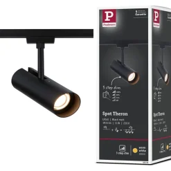 LED-spottivalaisin kiskoon Paulmann URail Theron, Ø6.2cm, 1100lm, 11W, 4000K, himmennettävä, 230V, mattamusta