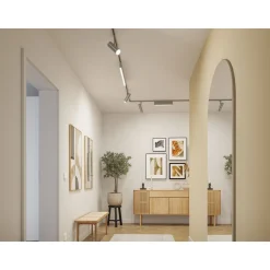 LED-spottivalaisin kiskoon Paulmann URail Theron, Ø6.2cm, 1100lm, 11W, 4000K, himmennettävä, 230V, mattamusta