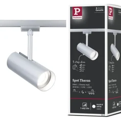 LED-spottivalaisin kiskoon Paulmann URail Theron, Ø6.2cm, 1100lm, 11W, 4000K, himmennettävä, 230V, mattamusta