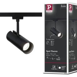 LED-spottivalaisin kiskoon Paulmann URail Theron, Ø6.2cm, 1100lm, 11W, 4000K, himmennettävä, 230V, mattamusta