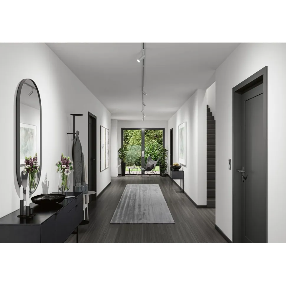 LED-spottivalaisin kiskoon Paulmann URail Tubo, 234lm, 4.5W, 4000K, mattakromi