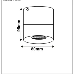 LED-spottivalaisin Lucide Bodi GU10 musta