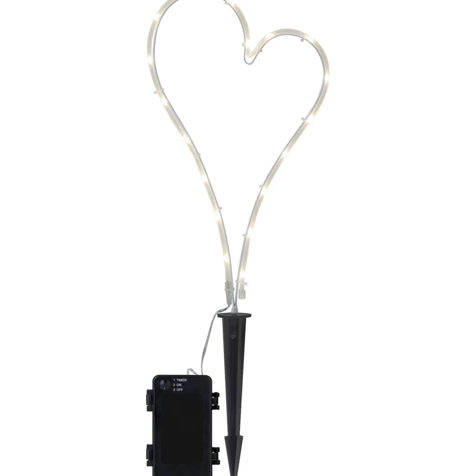 LED-sydänkoriste Star Trading Decorationheart 39 cm valkoinen
