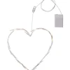 LED-sydänkranssi Star Trading Crispy, 25cm, valkoinen