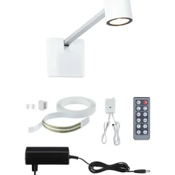 LED-tauluvalaisin Paulmann Adelia, 8.5cm, 2700K, 370lm, 230/24V, 4.5W, himmennettävä, harjattu alumiini