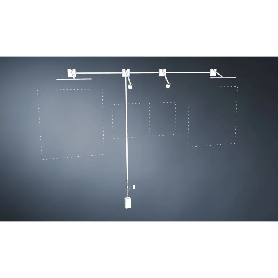 LED-tauluvalaisin Paulmann Adelia, 8.5cm, 2700K, 370lm, 230/24V, 4.5W, himmennettävä, harjattu alumiini