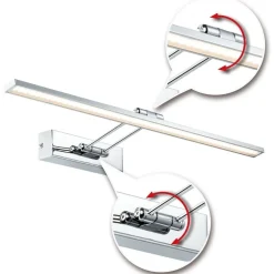 LED-tauluvalaisin Paulmann Galeria, 29cm, 2700K, 450lm, 5W, harjattu nikkeli/kromi