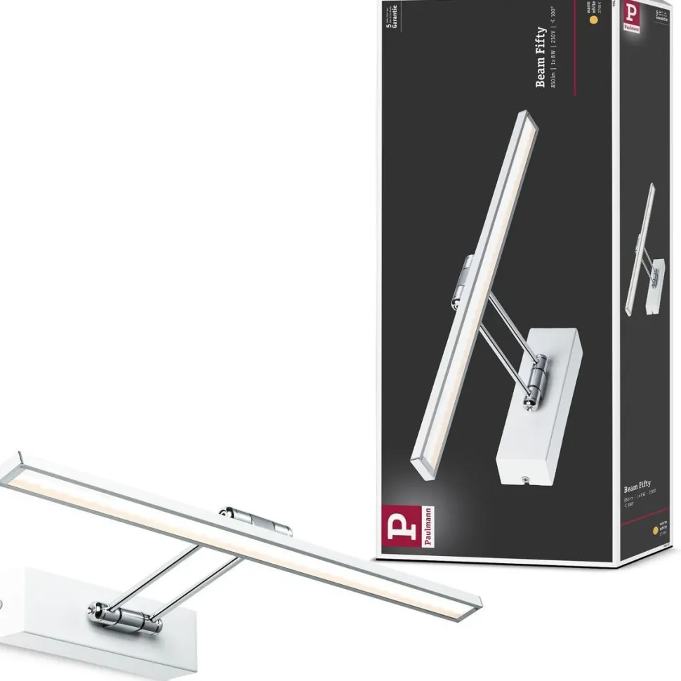 LED-tauluvalaisin Paulmann Galeria, 29cm, 2700K, 450lm, 5W, harjattu nikkeli/kromi