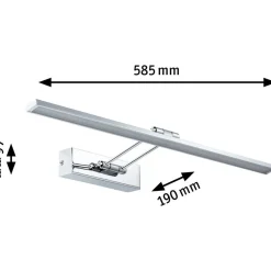 LED-tauluvalaisin Paulmann Galeria, 29cm, 2700K, 450lm, 5W, harjattu nikkeli/kromi