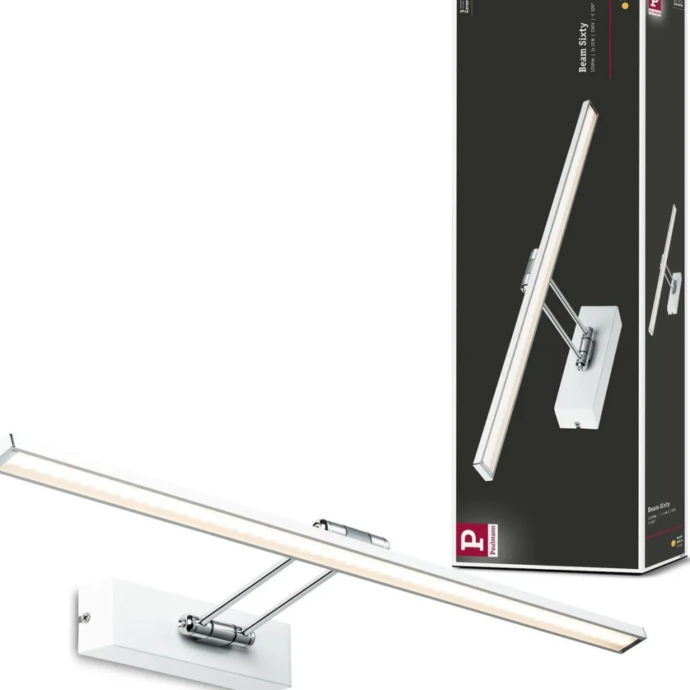 LED-tauluvalaisin Paulmann Galeria, 29cm, 2700K, 450lm, 5W, harjattu nikkeli/kromi