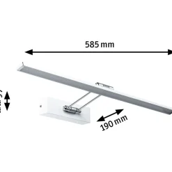 LED-tauluvalaisin Paulmann Galeria, 29cm, 2700K, 450lm, 5W, harjattu nikkeli/kromi
