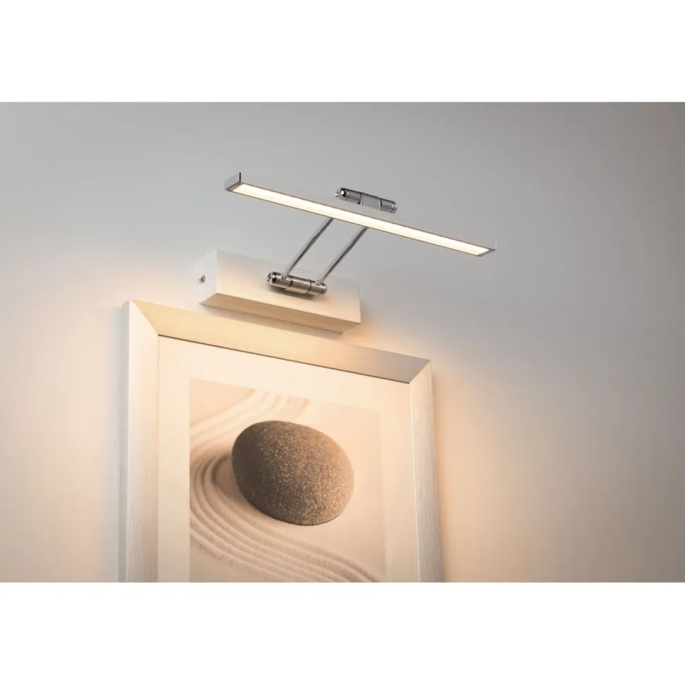 LED-tauluvalaisin Paulmann Galeria, 29cm, 2700K, 450lm, 5W, harjattu nikkeli/kromi