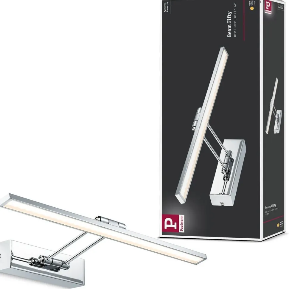 LED-tauluvalaisin Paulmann Galeria, 29cm, 2700K, 450lm, 5W, harjattu nikkeli/kromi