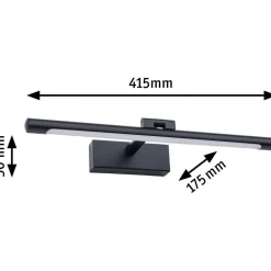 LED-tauluvalaisin Paulmann Mingo, 41.5cm, 3000K, 510lm, 9.5W, antiikkimessinki