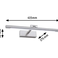 LED-tauluvalaisin Paulmann Mingo, 41.5cm, 3000K, 510lm, 9.5W, antiikkimessinki
