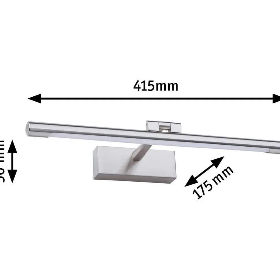 LED-tauluvalaisin Paulmann Mingo, 41.5cm, 3000K, 510lm, 9.5W, antiikkimessinki