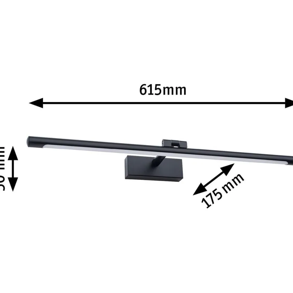 LED-tauluvalaisin Paulmann Mingo, 41.5cm, 3000K, 510lm, 9.5W, antiikkimessinki