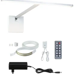 LED-tauluvalaisin Paulmann Xana, 35.3cm, 2700K, 420lm, 230/24V, 5.5W, himmennettävä, harjattu alumiini