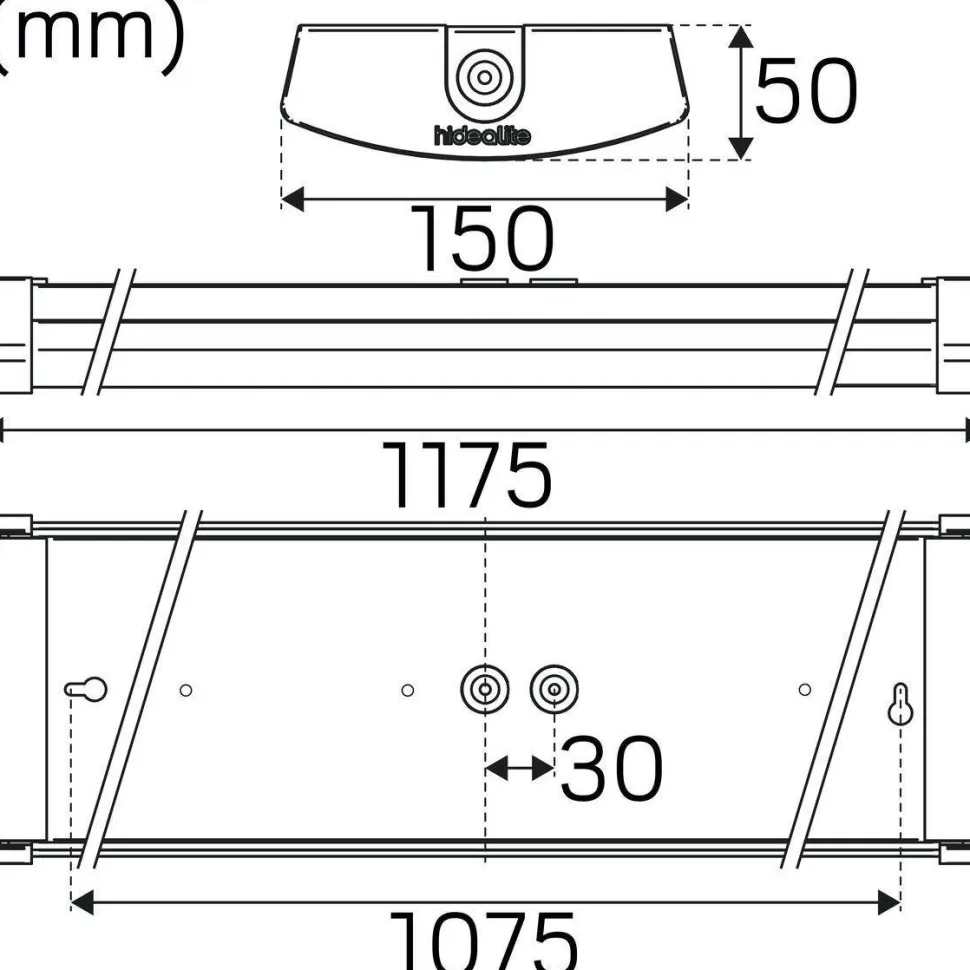 LED-teollisuusvalaisin Hide-a-lite Liteline Basic 1200 S tunnistimella 3000K IP44 valkoinen