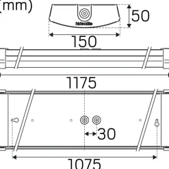LED-teollisuusvalaisin Hide-a-lite Liteline Basic 1200 S tunnistimella 4000K IP44 valkoinen